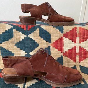 Vintage Paul Green Lace Up Peep Toe